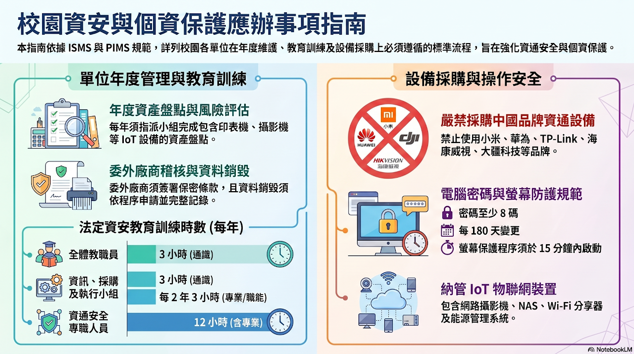 校園資安與個資保護應辦事項指南